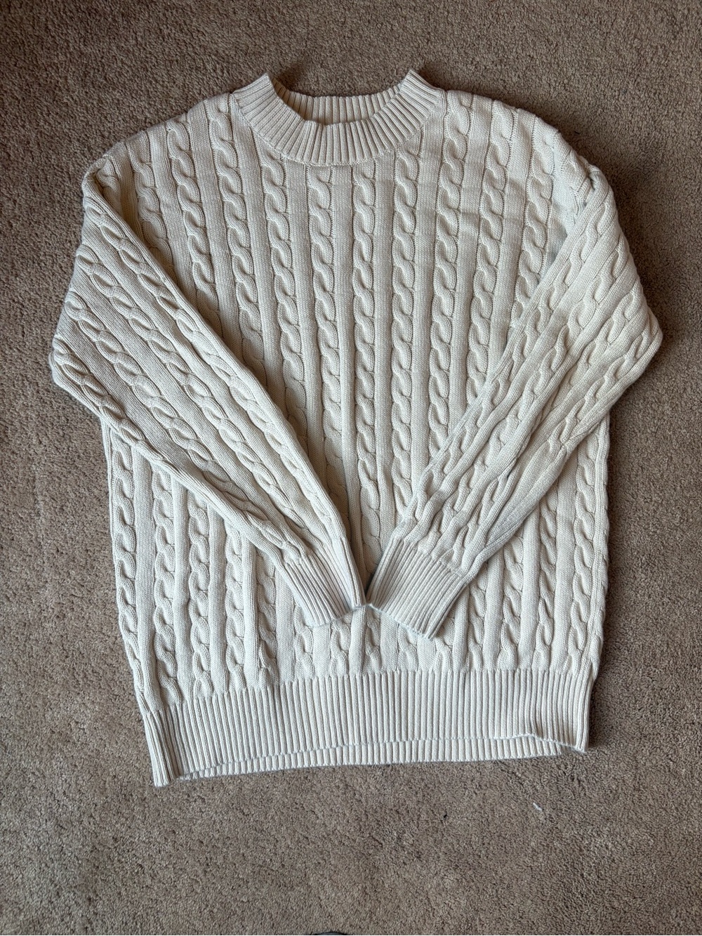 GAP Cream Cable-Knit Sweater